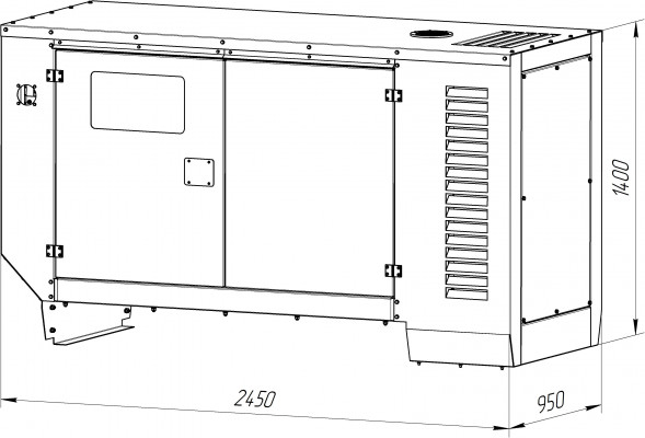 Шумозащитный кожух для генератора до 30 кВт (У)