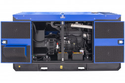 Дизельный генератор ТСС ЭД-40-Т400 в шумозащитном кожухе на прицепе