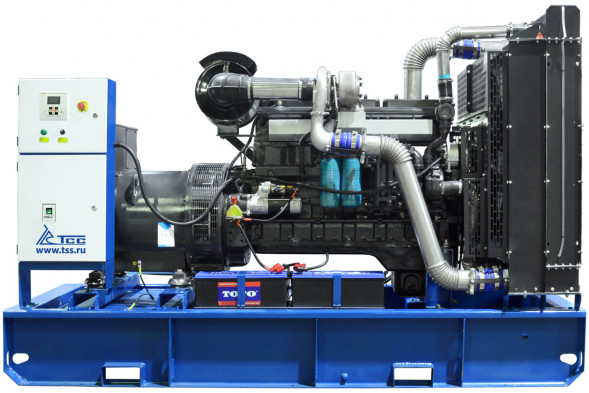 Дизельный генератор ТСС ЭД-250-Т400 с АВР в погодозащитном кожухе на прицепе