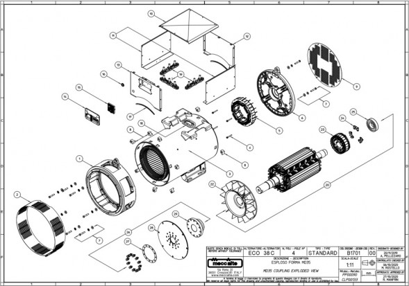 Mecc Alte ECO38-2М/4C SAE 1/14 (200 кВт)