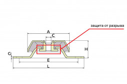 Виброопора (PDH125/43/156 M18 NR60)